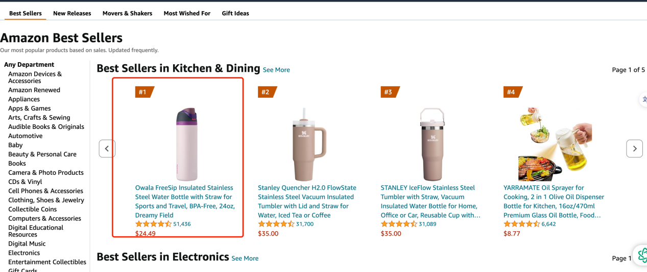 owala on Amazon Best seller