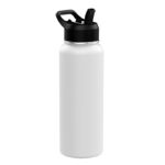 1000ML White Stainless Sports Water Bottle