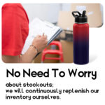 1000ML White/Black Gradient Stainless Water Bottle - Image 4