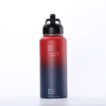 1000ML White/Black Gradient Stainless Water Bottle - Image 2