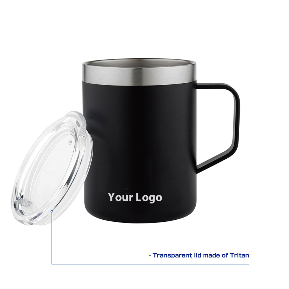 350mug 350ml Black Stainless Steel Coffee Mug - Image 2
